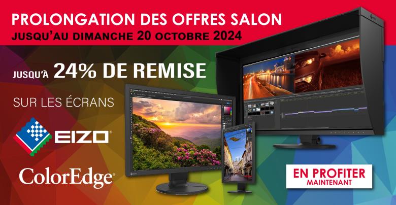 PROLONGATION | Jusqu' 24% de remise sur les crans EIZO ColorEdge