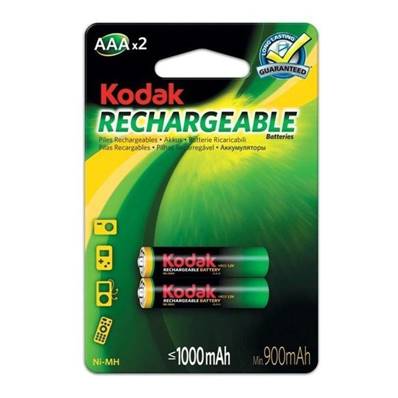 KODAK Piles Rechargeables Ni-MHAAA 1000mAh x2 Vendu par 10