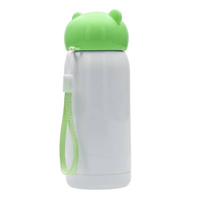 BOUTEILLE Acier Inoxydable Blanc 320 ml Bouchon Vert 