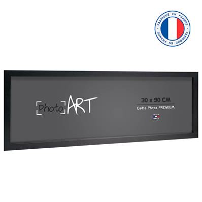 PHOTO ART PREMIUM Cadre bois 30x90 Noir lot de 4