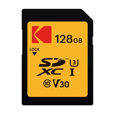 KODAK Carte Mémoire SD 128 GB - UHS-1 U3 V30 Ultra classe 30