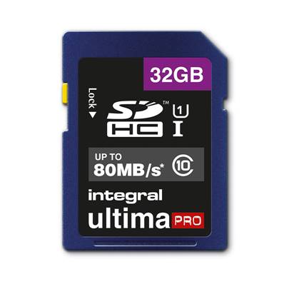 INTEGRAL Carte Mémoire SDHC:XC 32GB Bleu 2.0 - Classe 10