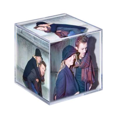 WALTER Cube acrylique 9 x 9 cm - 6 vues  transparent
