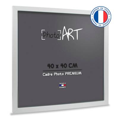 PHOTO ART PREMIUM Cadre bois 40x40 Blanc lot de 4