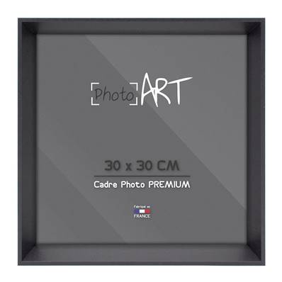 PHOTO ART PREMIUM Urban Cadre bois 30x30 Noir lot de 4