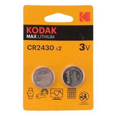 KODAK Piles Bouton Lithium x 2 CR2430 lot de 12 