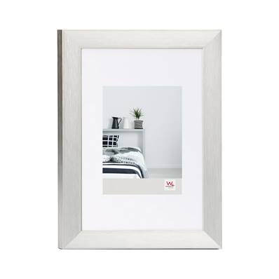 WALTHER Cadre alu brossé Aluline 15x20cm - Couleur Argent - Lot de 4