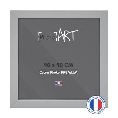 PHOTO ART PREMIUM Cadre bois 40x40 Argent lot de 4