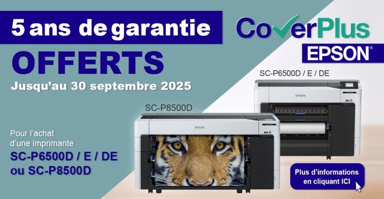 Garantie  5 ans OFFERTE sur les imprimantes Epson SC-P6500 et SC-P8500 !