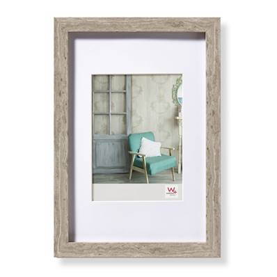 WALTHER Cadre bois Stockholm 40x50 - photo 30x40cm gris - Lot de 4