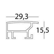 WALTHER Cadre alu brossé Aluline 15x20cm - Couleur Acier - Lot de 4