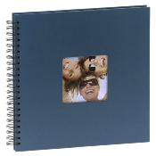 WALTHER Album traditionnel à spirale Fun 30x30cm 200v Bleu Lot de 2