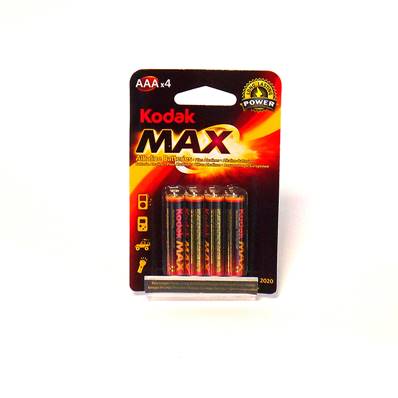 KODAK Piles Max Alcaline K3A/LR03 1,5V x4 Vendu par 10