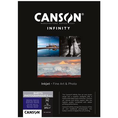 CANSON Infinity Papier Baryta Photographique II Matt 310g A4 25f