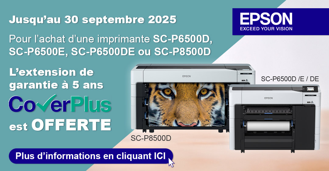 Garantie  5 ans OFFERTE sur les imprimantes Epson SC-P6500 et SC-P8500 !