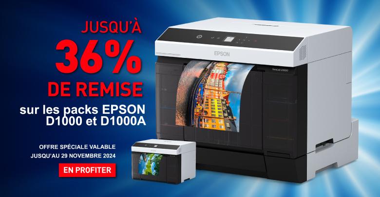 Jusqu' 36% de remise sur les packs EPSON D1000