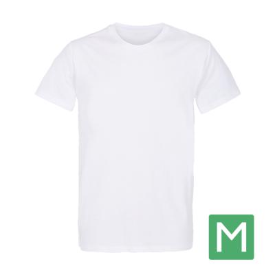 T-Shirt Blanc Homme Taille M prétraité pour impression DTG Lot de 10
