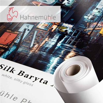 HAHNEMUHLE Papier Photo Baryta Silk X 310g 44" (111,8cm) x 15m