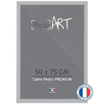 PHOTO ART PREMIUM Cadre bois 50x75 Argent lot de 4