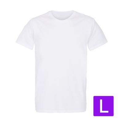 T-Shirt Blanc Homme Taille L prétraité pour impression DTG Lot de 10