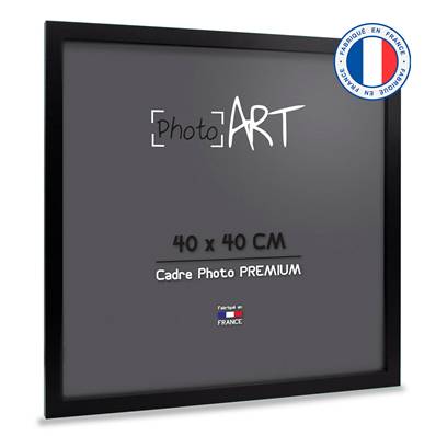 PHOTO ART PREMIUM Cadre bois 40x40 Noir lot de 4