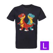 T-Shirt Noir Homme Taille L prétraité pour impression DTG Lot de 10 