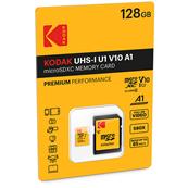 KODAK Carte Mémoire Micro SD avec adaptateur 128GB UHS-1 U1 Class 10