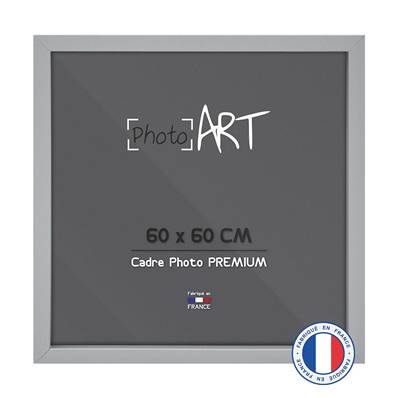 PHOTO ART PREMIUM Cadre bois 60x60 Argent lot de 4