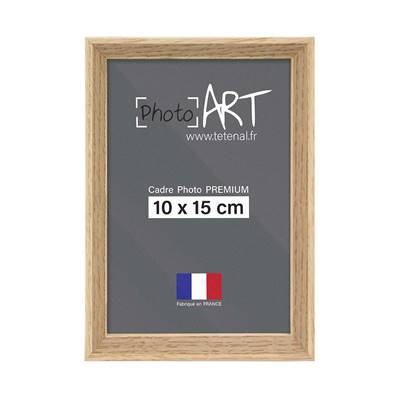 PHOTO ART PREMIUM Massif Cadre bois 10x15 Chêne lot de 4