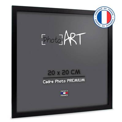 PHOTO ART PREMIUM Cadre bois 20x20 Noir lot de 4