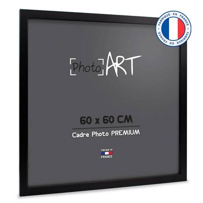 PHOTO ART PREMIUM Cadre bois 60x60 Noir lot de 4