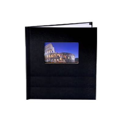 UNIBIND Couverture Noir Silk 30x20 Portrait avec fenêtre Lot de 5