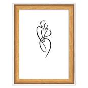 WALTHER Cadre MDF Silhouette 10x15cm naturel - Lot de 4