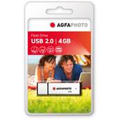 AGFAPHOTO Cl USB 4 GB Silver - Redevance Copie Prive Incluse