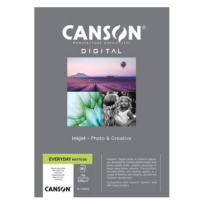 CANSON Papier Digital Everyday Double Face Mat 170g A4 50 feuilles