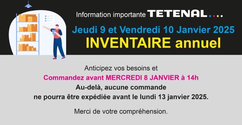 Inventaire - Jeudi 9 et Vendredi 10 JANVIER 2025